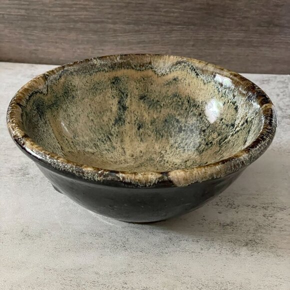 Vintage Glenn Woods Pottery Boys Studio Art Pottery 6.5" Bowl Signed Dated 2002 - Picture 1 of 6